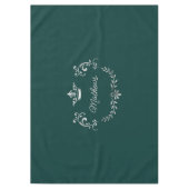 Blauwgroen kroonrust Aangepast Tafelkleed (Voorkant)