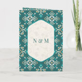 Blauwgroen kruissteek alles in één sikh bruiloft (Achterkant)