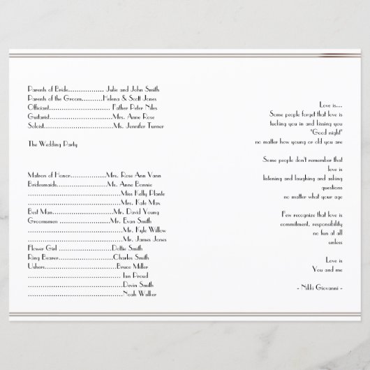 Blauwgroen kunstprogramma Deco Posh Wedding (Achterkant)