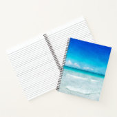 Blauwgroen kuststrook Aqua Turquoise Blue Notitieboek (Binnen)