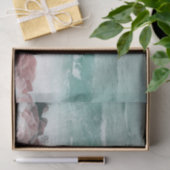 Blauwgroen kuststrookgolven witte neushoorn tissuepapier (Geschenk)