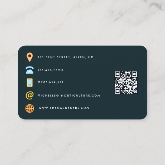 Blauwgroen - Kwaliteitscode Turquoise en Gold Agat Visitekaartje (Achterkant)