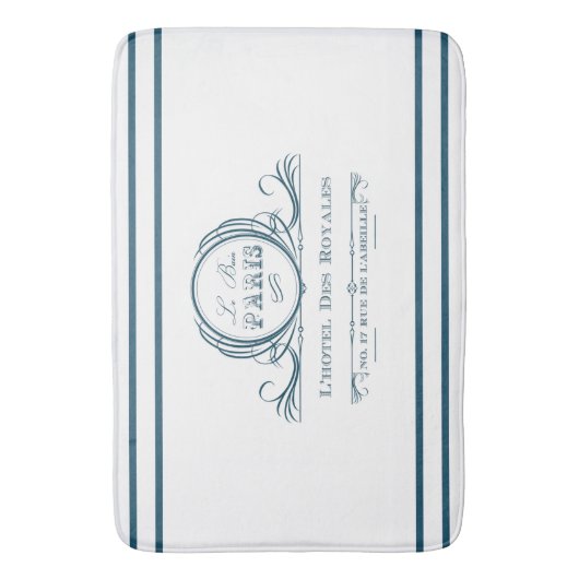 Blauwgroen L. hotel Des Royales Bath Mat (Voorkant Verticaal)