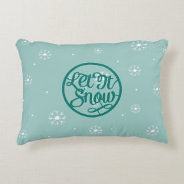 Blauwgroen laat het Accessoire Pillow sneeuwen Accent Kussen