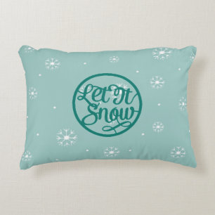 Blauwgroen laat het Accessoire Pillow sneeuwen Accent Kussen