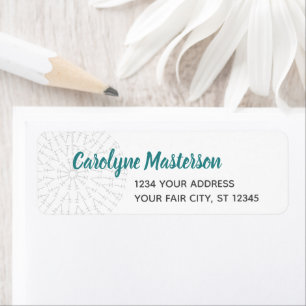 Blauwgroen label Uitgebreid overzicht