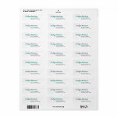 Blauwgroen label Uitgebreid overzicht (Full Sheet)