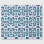 Blauwgroen Lacy Square Kaleidoscoop Cadeaupapier (Vlak)