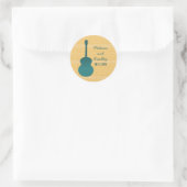 Blauwgroen land Guitar Wedding Stickers (Tas)