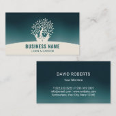 Blauwgroen landschapsarchitectuur voor eigen verzo visitekaartje (Voorkant / Achterkant)