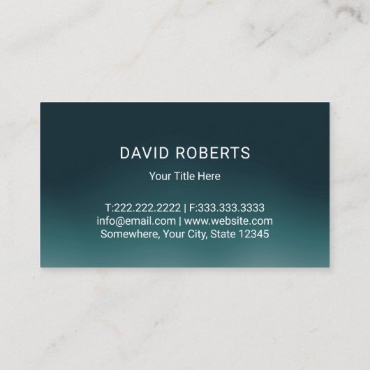 Blauwgroen landschapsarchitectuur voor eigen verzo visitekaartje (Achterkant)