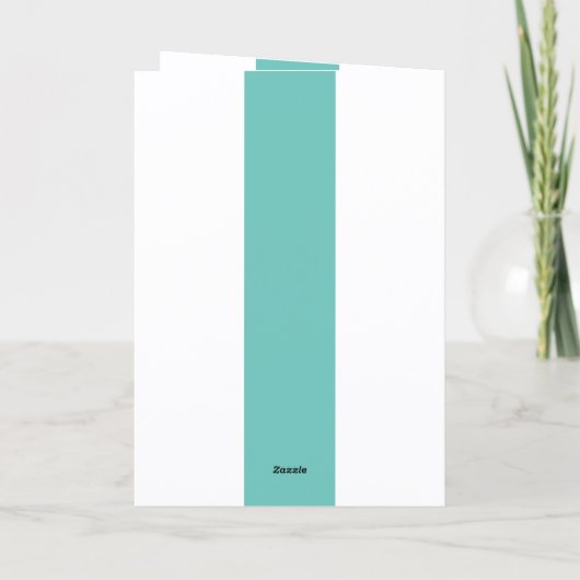 Blauwgroen langlauf lopen dank u kaart (Achterkant)