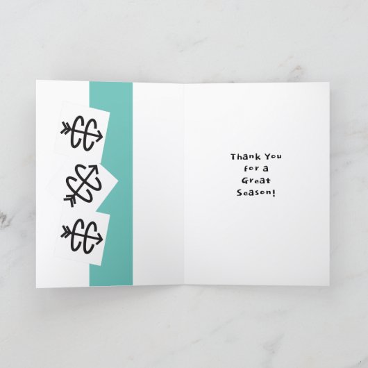 Blauwgroen langlauf lopen dank u kaart (Binnen)