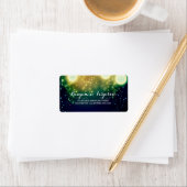 Blauwgroen lantaarnlichten romantische bruiloft etiket (Insitu)