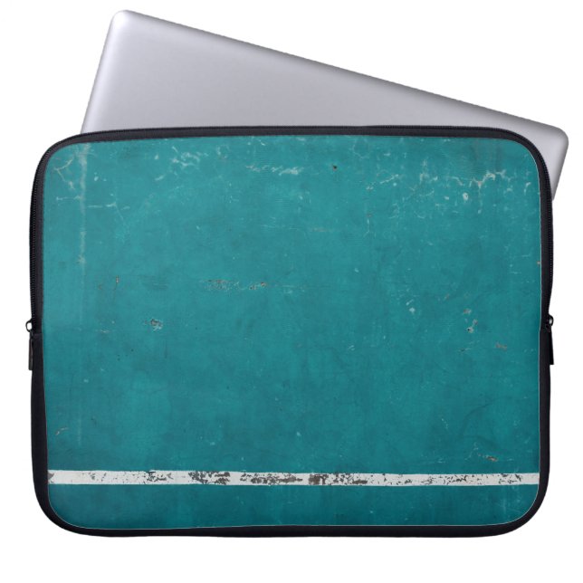 Blauwgroen Laptop Sleeve (Voorkant)
