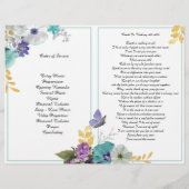 Blauwgroen lavender Butterfly-programma voor bivla Flyer (Achterkant)