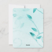 Blauwgroen Leaves Flat Holiday-fotokaart Feestdagenkaart (Achterkant)