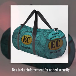 Blauwgroen lederen imitatie langwerpige muntverzam plunjezak