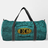 Blauwgroen lederen imitatie langwerpige muntverzam plunjezak (Voorkant)