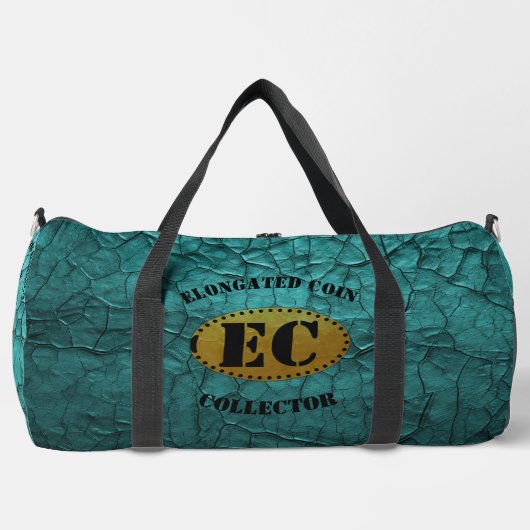 Blauwgroen lederen imitatie langwerpige muntverzam plunjezak (Voorkant)