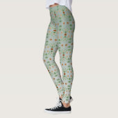 Blauwgroen Leggings met octrooien (Links)