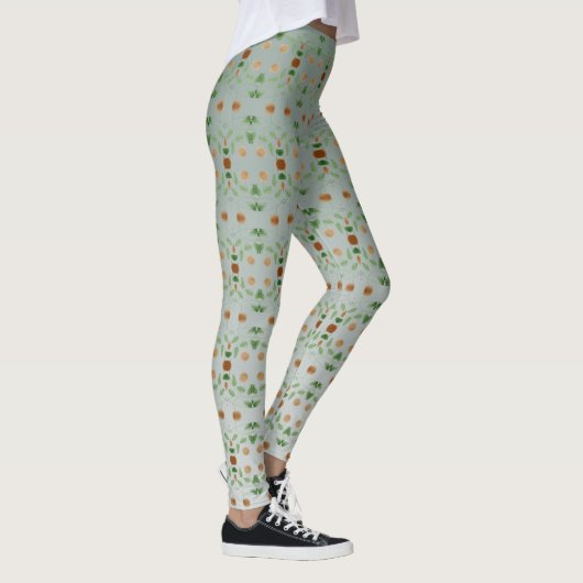 Blauwgroen Leggings met octrooien (Rechts)