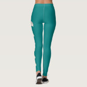 Blauwgroen Leggings van de staat Florida Flower Or (Achterkant)