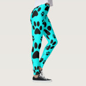 Blauwgroen leggings voor blauw- en zwart-witafdruk (Rechts)