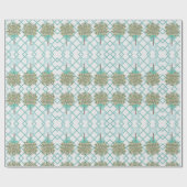 Blauwgroen Lemon Topiary Robin's Egg Blue Cadeaupapier (Vlak)