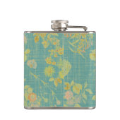  Blauwgroen lentepatroon Heupfles (Achterkant)