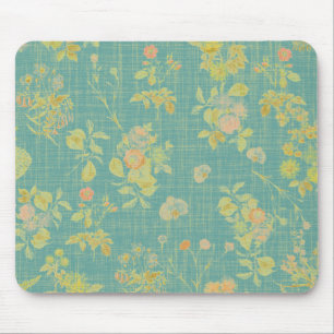 Blauwgroen lentepatroon Muismat