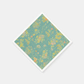  Blauwgroen lentepatroon Servet (Hoek)