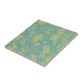 Blauwgroen lentepatroon Tegeltje (Zijkant)