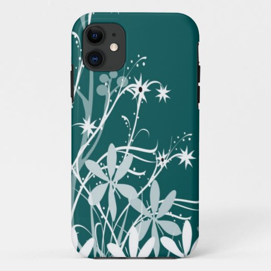 Blauwgroen lentevloeren iphone 5 Hoesje (Achterkant)
