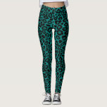 Blauwgroen leopard Animal Skin Print Leggings<br><div class="desc">Leggings. Wees de talk van je vrienden met deze stijlvolle, blauwgroen, donkere, platte, dierlijke patroonprint casual, aangepaste ontwerperbroeken of ben klaar voor een fysieke actie in je yoga-klasse, fitness oefenklasse of alleen maar in een compileerstijl. ⭐ 99% van mijn design in mijn winkel wordt in lagen gedaan. Dit maakt het...</div>