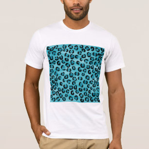 Blauwgroen Leopard Print Pattern. T-shirt