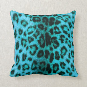 Blauwgroen leopard Print Pillow Kussen