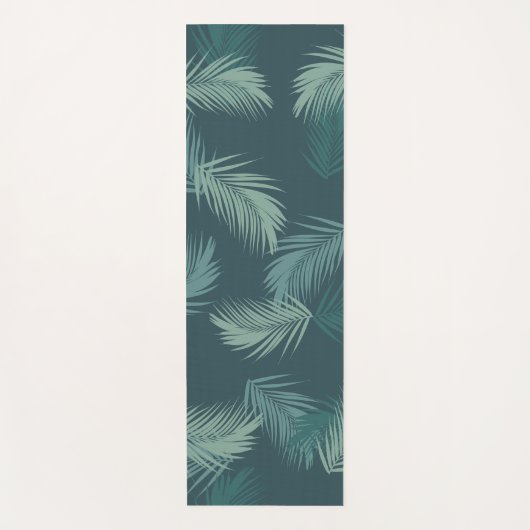 Blauwgroen leren Camouflage Patroon Yogamat (Voorkant)