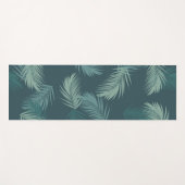 Blauwgroen leren Camouflage Patroon Yogamat (Voorkant (horizontaal))