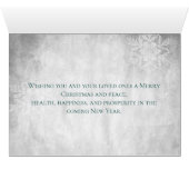 Blauwgroen Leuke Sneeuwman Vakantie Groet Kaart (Binenzijde Horizontaal (Onderkant))