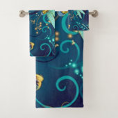 Blauwgroen libellen bad handdoek (Insitu)