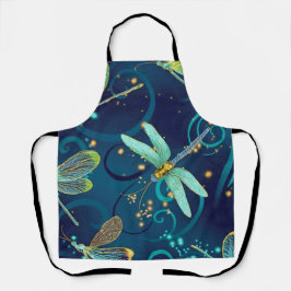 Blauwgroen libellen schort