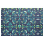 Blauwgroen libellen stof (Fat Quarter)