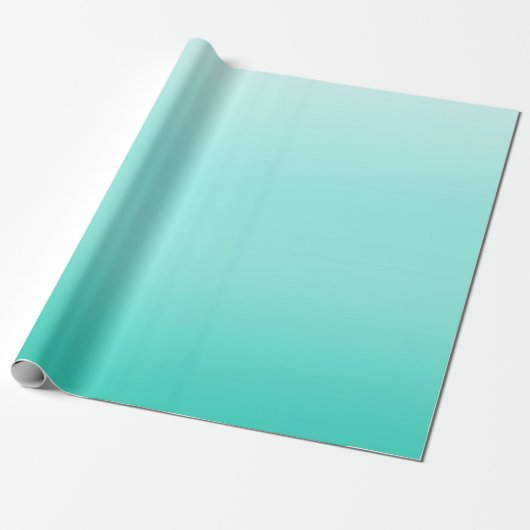 blauwgroen licht vers gegradueerd cadeaupapier (Uitgerold)
