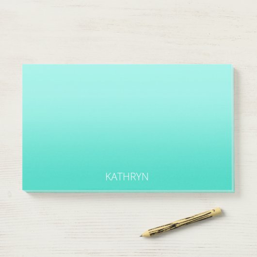 blauwgroen licht vers gegradueerd post-it® notes (Op bureau)