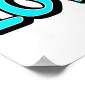 Blauwgroen liefde poster (Hoek)