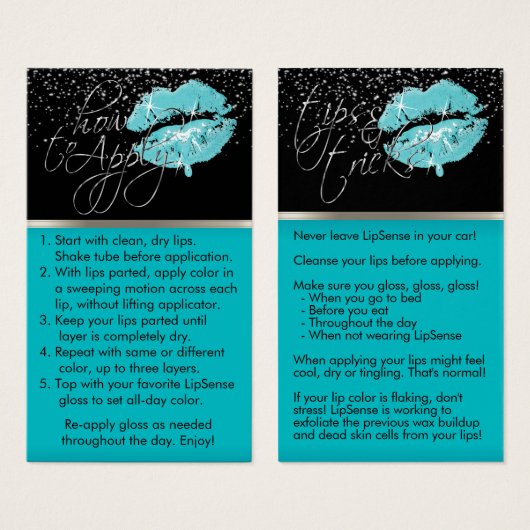 Blauwgroen liften - Hoe passen en tips toe Visitekaartje (Voorkant /achterkant)