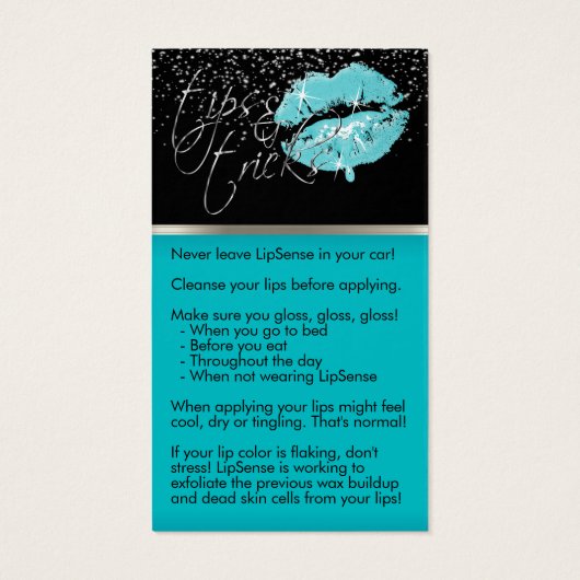 Blauwgroen liften - Hoe passen en tips toe Visitekaartje (Achterkant)