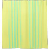 Blauwgroen lijnen douchegordijn (Voorkant)