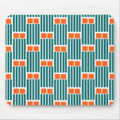 Blauwgroen lijnen en boxen muismat (Voorkant)